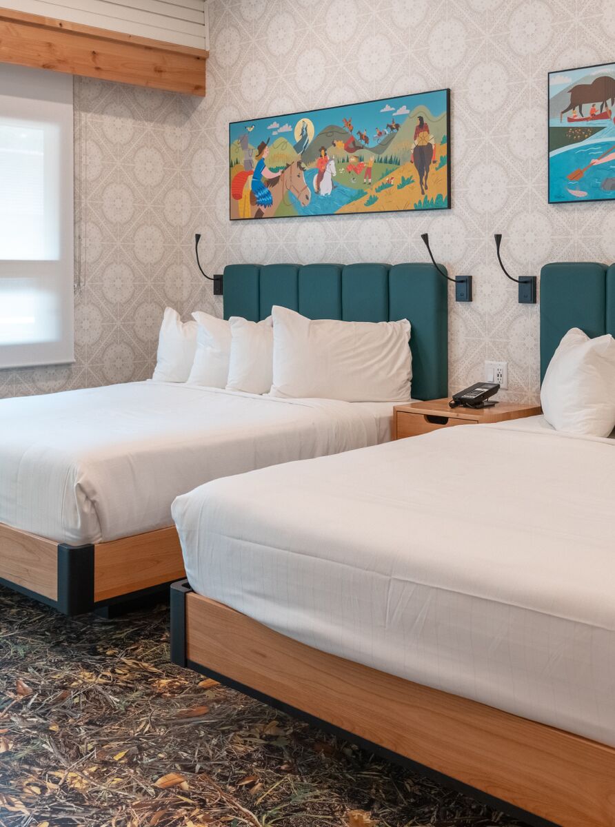 Two bed room at The Dorothy Motel on Banff Avenue in Banff National Park